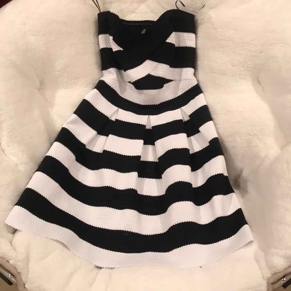 Express Black and White Tube top dress